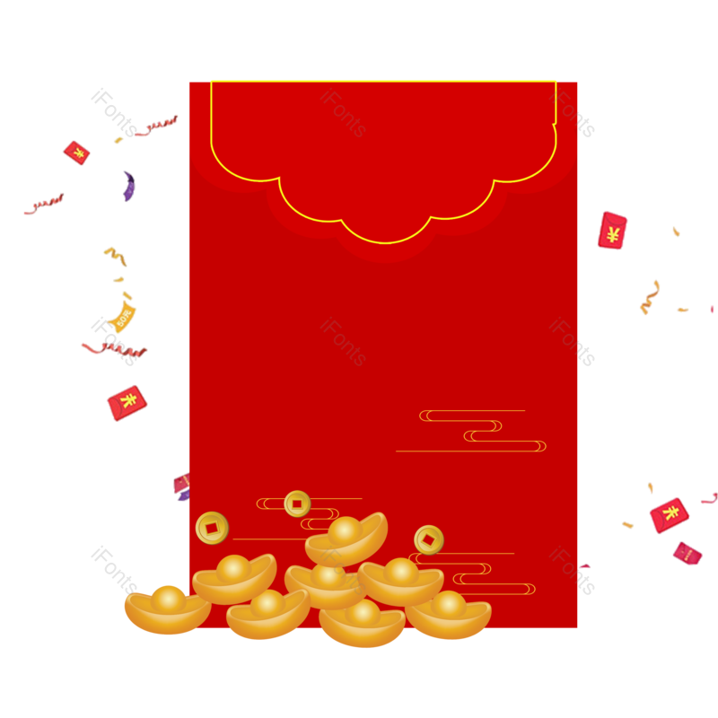装饰图片,春节元素,元宝PNG,喜庆免抠素材